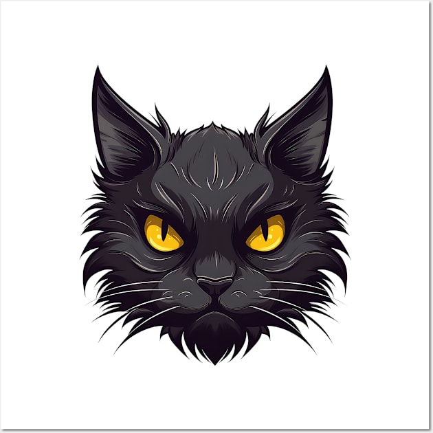 Black cat Wall Art by RosaliArt